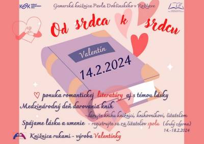 Valentín i darovanie kníh, spájanie lásky a umenia, či Drobci v Gemerskej knižnici Pavla Dobšinského