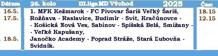 program 26 md východ 1
