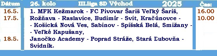 program 26 sd východ 1