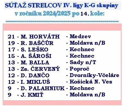 strelci 4 liga D kg 14