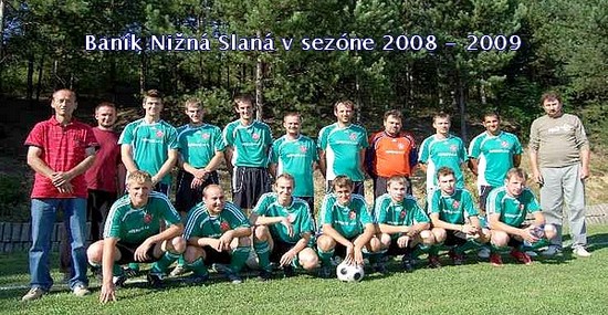 Nižnoslanskí futbalisti hrajúci v II. triede MO v ročníku 2008-2009