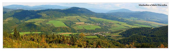 Panoráma hornej časti Štítnickej doliny s Markuškou a Malou Slavoškou. Foto: Bibiana