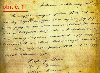 Záznam z júna 1871 (archív p. Lalkoviča)