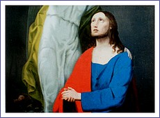 Jozef Czauczik: Kristus na hore Olivovej s anjelom utešiteľom - detail