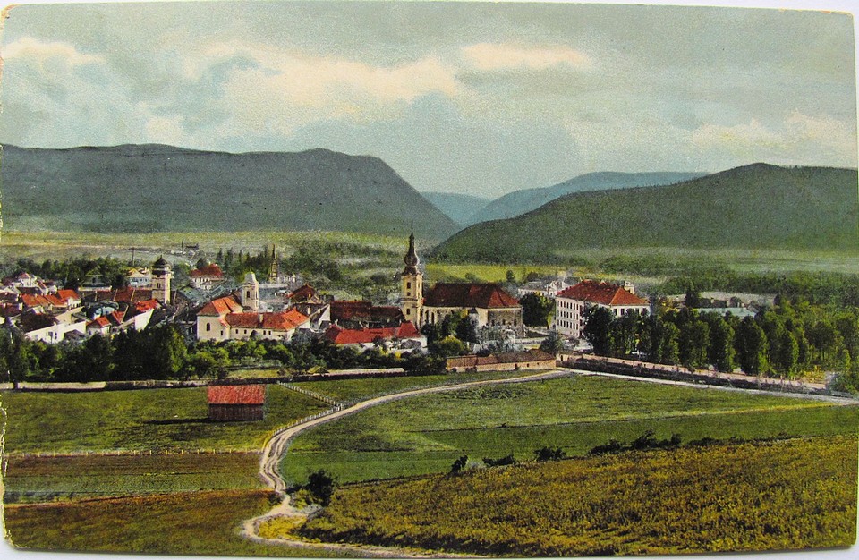 roznava Pohľadnica Rožňava. Výhľad na mesto. Vydal József Fuchs 1900 1906