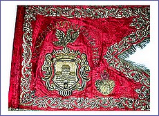 Zástava Gemerskej župy so žrďou. Foto: GMM