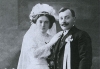 Michal Fábry na svadobnej fotografii s manželkou Annou Irmou rod. Gáspár.