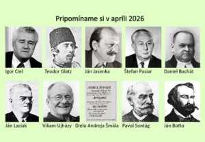 Pripomíname si okrúhle výročia osobností Gemera a Gemera-Malohontu, pripadajúce na apríl 2026