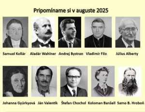 Pripomíname si okrúhle výročia osobností Gemera a Gemera-Malohontu, pripadajúce na august 2025