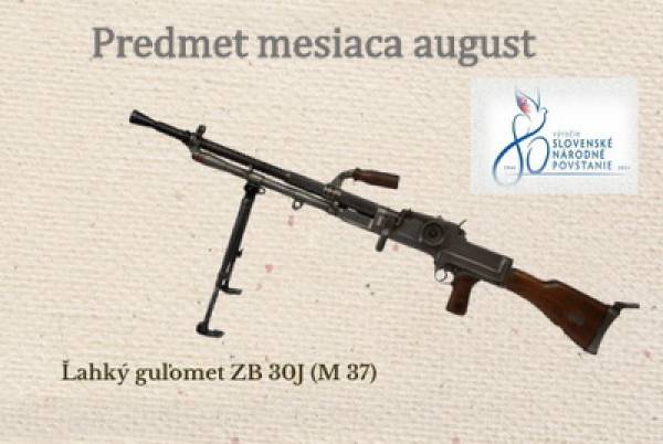 Ľahký guľomet ZB 30J (M 37) – Predmet mesiaca august 2024