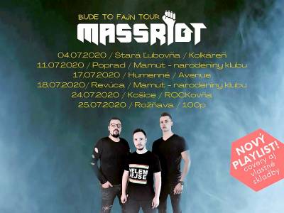 MASSRIOT vyráža na letné turné BUDE TO FAJN TOUR
