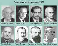 Pripomíname si okrúhle výročia osobností Gemera a Gemera-Malohontu, pripadajúce na august 2026
