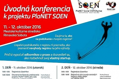 Agentúra pre rozvoj Gemera spúšťa projekt PlaNET SOEN – ENTERprise your region i v Rimavskej Sobote