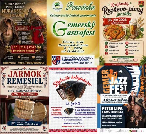 Jún plný festivalov, osláv, hudobných podujatí a historických hier v našom regióne