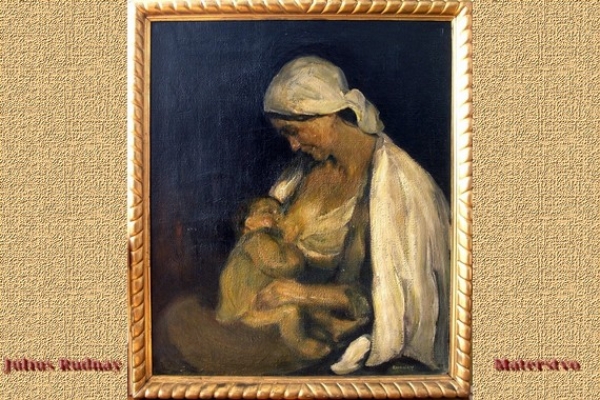 Predmetom mesiaca august v Gemersko-malohontskom múzeu je obraz Júliusa Rudnaya Materstvo
