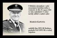 Navždy odišiel vzácny človek, zaslúžilý člen DPO SR Marián Kapusta