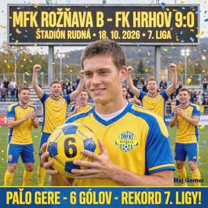 Paľo Gere z MFK Rožňava B stanovil nový rekord 7. futbalovej ligy